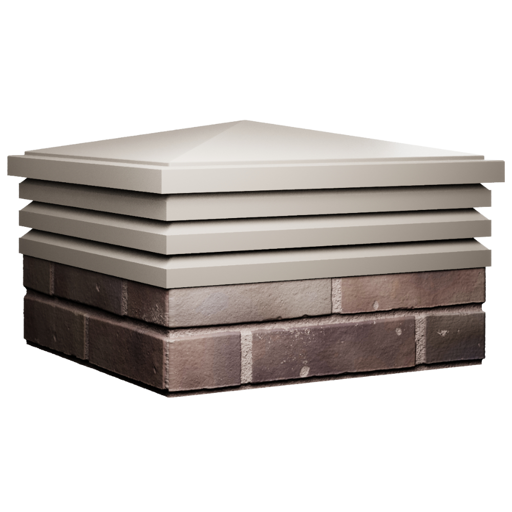 Колпак Zking Бона ХайТек Бежевый на столб 2х2 кирпича (513х513мм) в Всеволожске фото