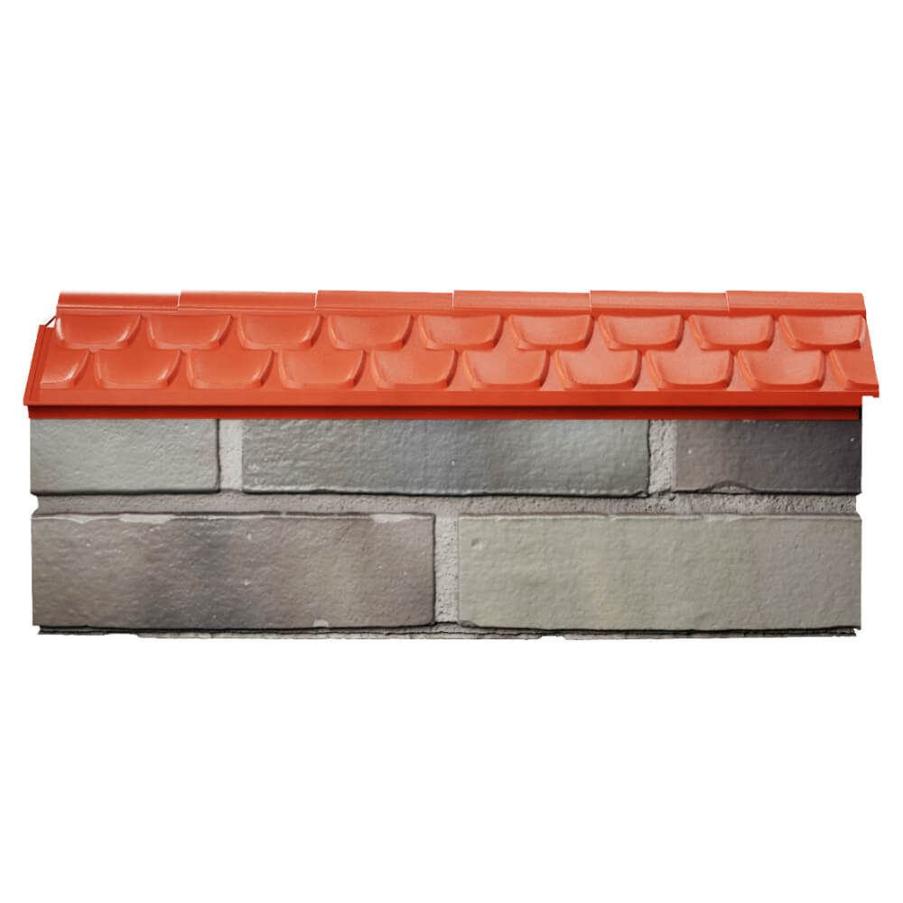 Парапет Zking Эльбрус Красный с посадкой на 0.5 кирпича (130мм) в Всеволожске фото