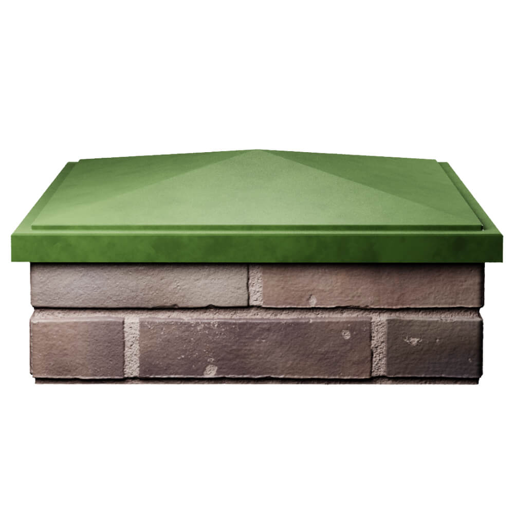 Колпак Zking БонаМоно Зеленый на столб 2х2 кирпича (515х515, 530х530мм) Всеволожск фото