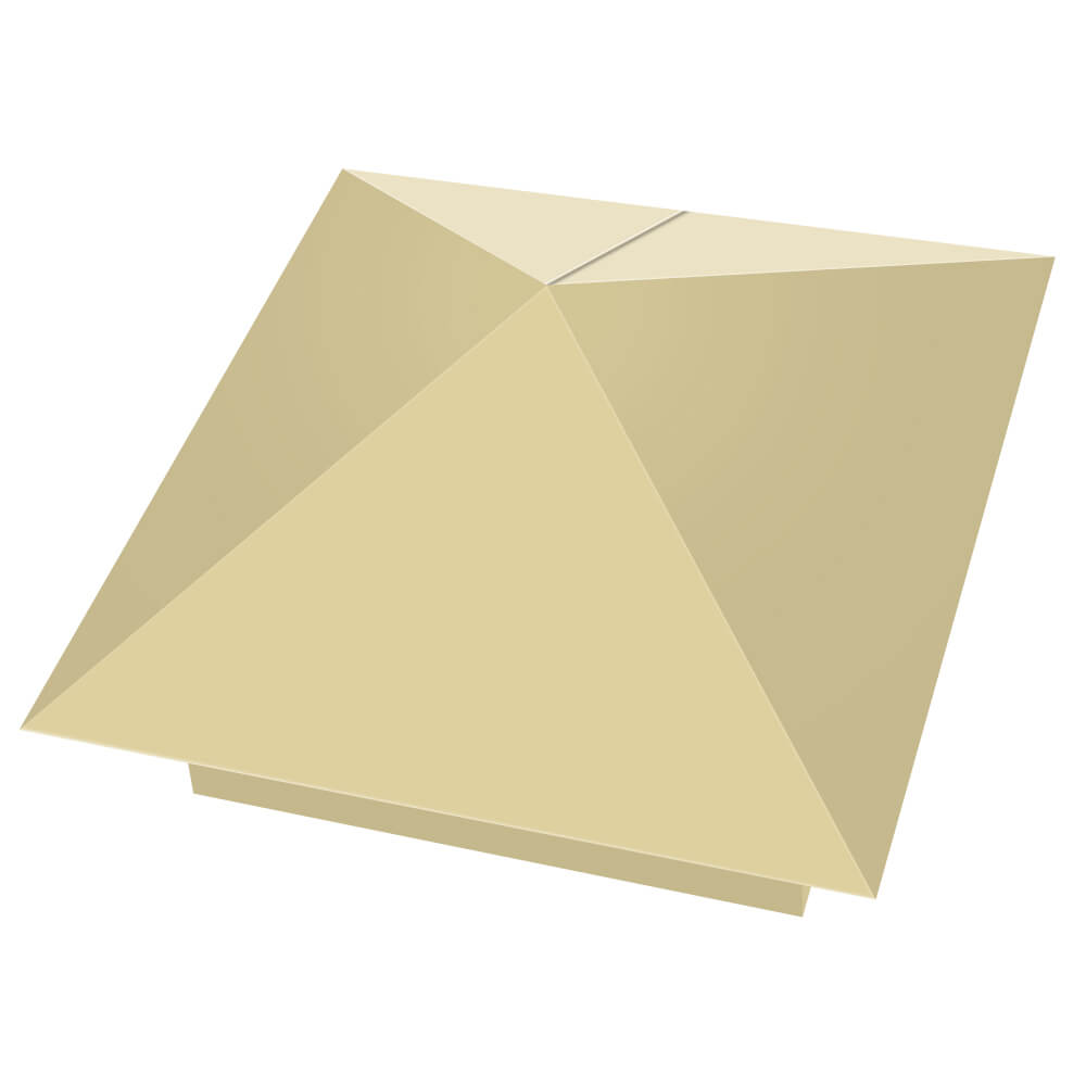 Колпак металлический 400х400мм RAL1014 Бежевый заборный Всеволожск фото