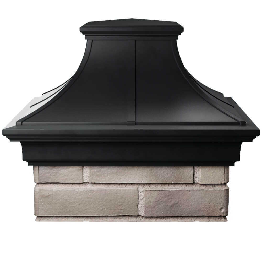 Колпак Zking Монблан Премиум Черный на столб 1.5х1.5 кирпича (385х385мм) Всеволожск фото