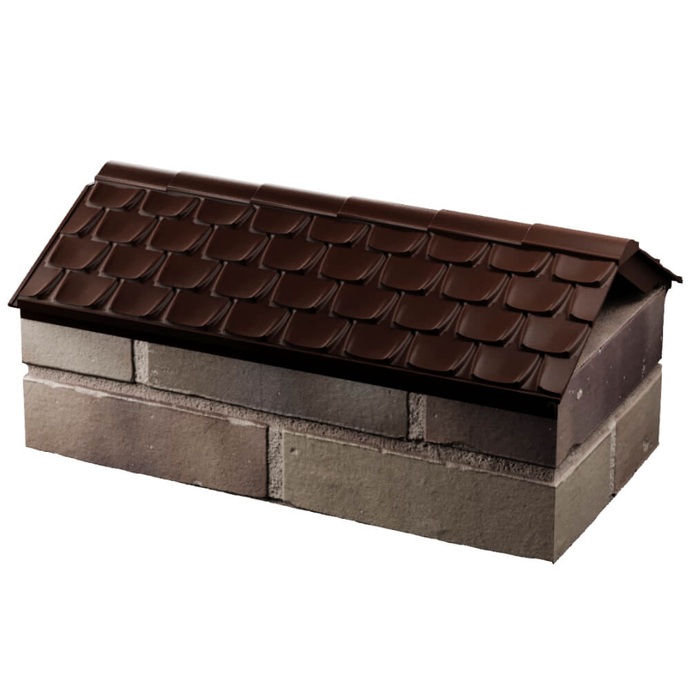 Парапет Zking Эльбрус Коричневый с посадкой на 1 кирпич (255мм) в Всеволожске фото