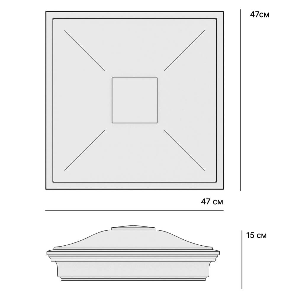 Колпак Zking Монблан Коричневый на столб 1.5х1.5 кирпича (385х385мм) в Всеволожске фото
