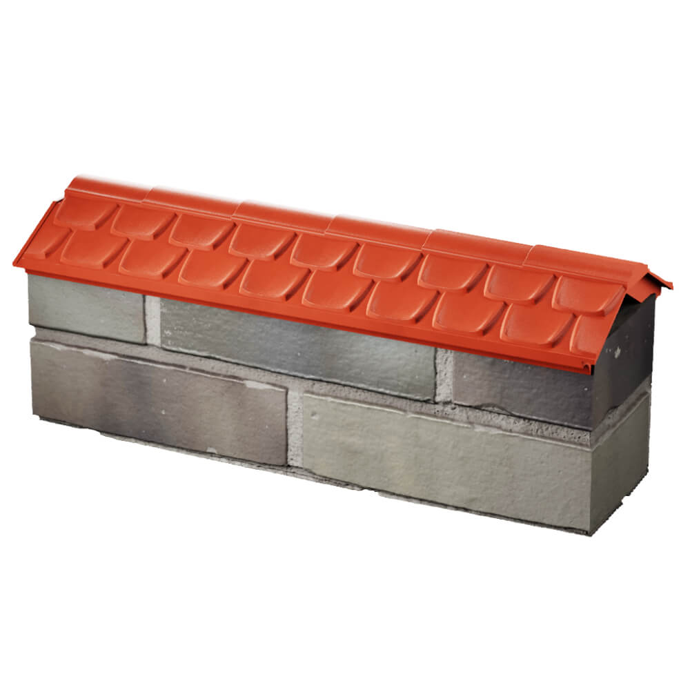 Парапет Zking Эльбрус Красный с посадкой на 0.5 кирпича (130мм) в Всеволожске фото