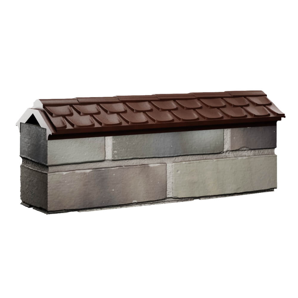 Парапет Zking Эльбрус Коричневый с посадкой на 0.5 кирпича (130мм) Всеволожск фото