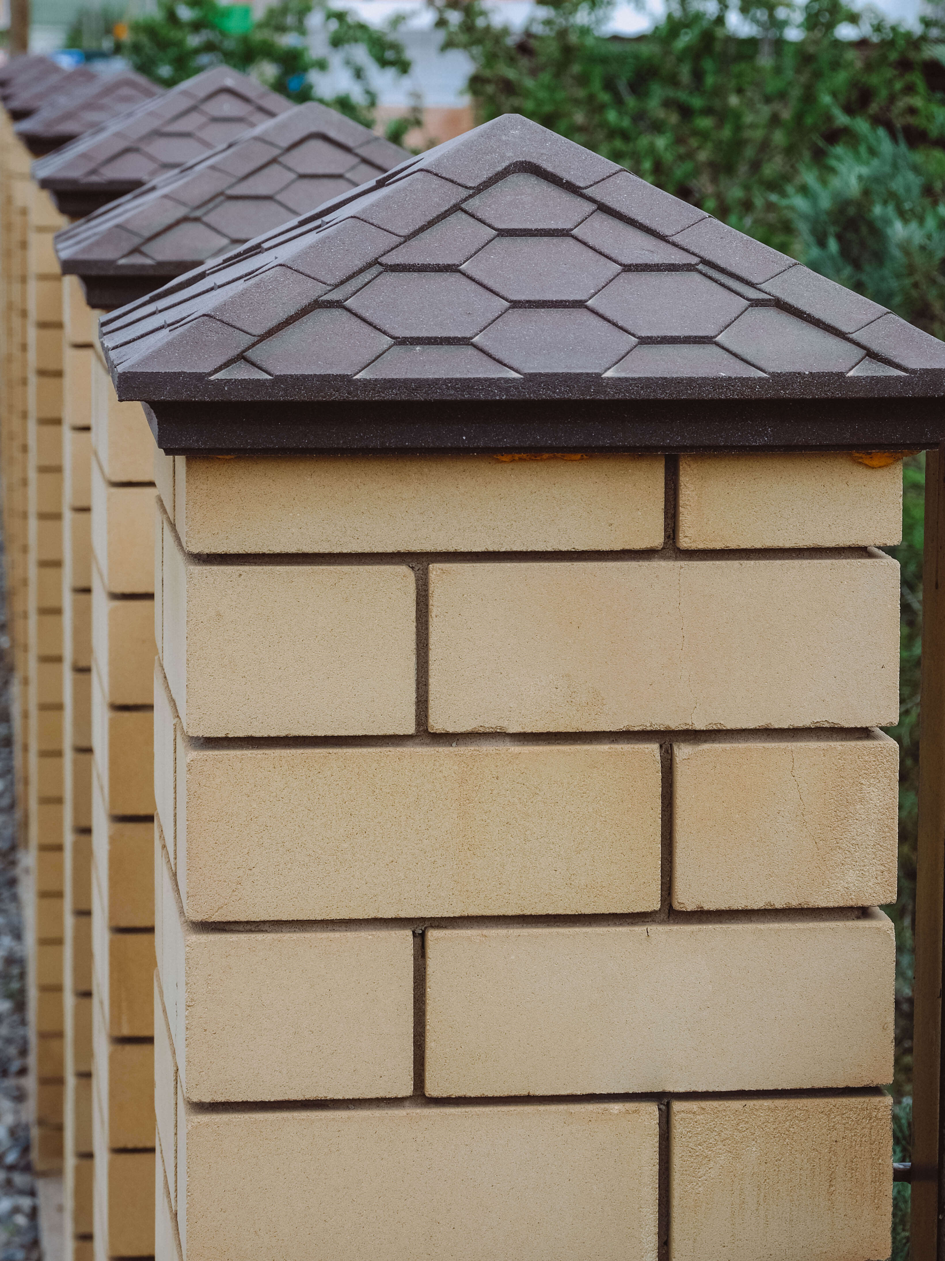 Колпак Zking Эверест Коричневый на столб 1.5х1.5 кирпича (390х390мм) в Всеволожске фото