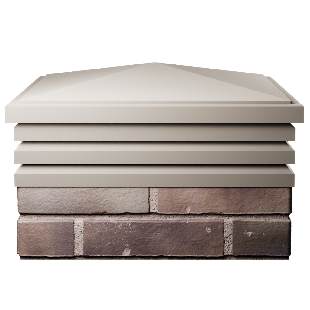 Колпак Zking Бона ХайТек Бежевый на столб 2х2 кирпича (513х513мм) Всеволожск фото