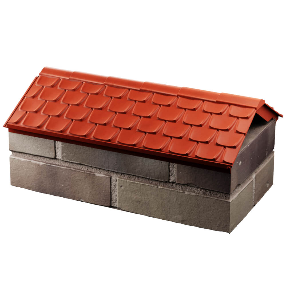 Парапет Zking Эльбрус Красный с посадкой на 1 кирпич (255мм) в Всеволожске фото