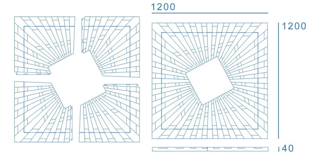Приствольная решетка для дерева ZKING ATMOSPHERE 1.2х1.2м Черная в Всеволожске фото