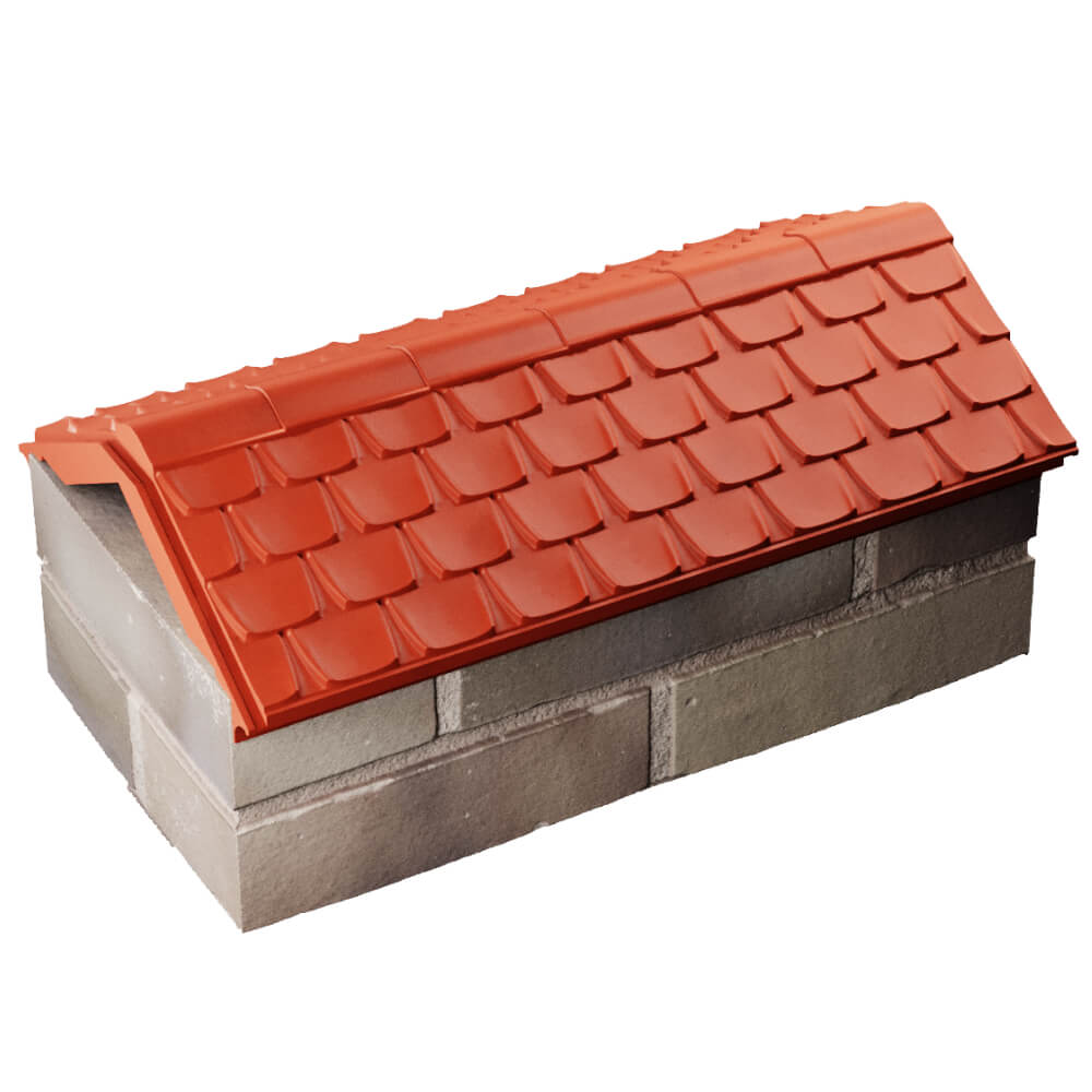Парапет Zking Эльбрус Красный с посадкой на 1 кирпич (255мм) в Всеволожске фото