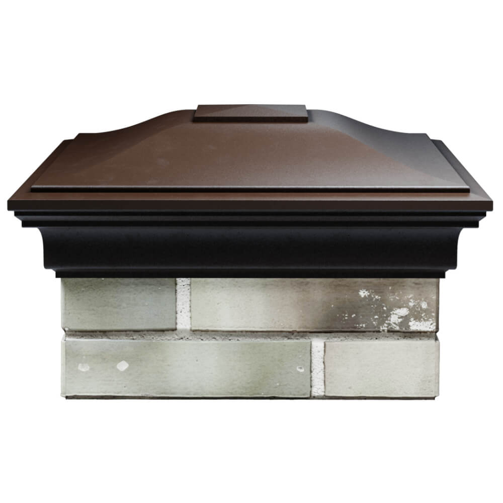 Колпак Zking Монблан Коричневый на столб 1.5х1.5 кирпича (385х385мм) Всеволожск фото