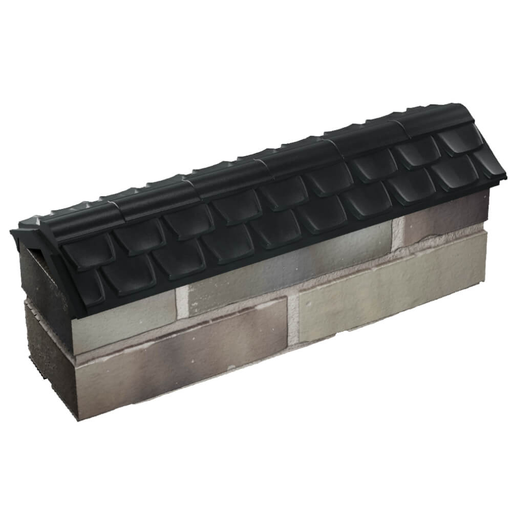 Парапет Zking Эльбрус Черный с посадкой на 0.5 кирпича (130мм) в Всеволожске фото