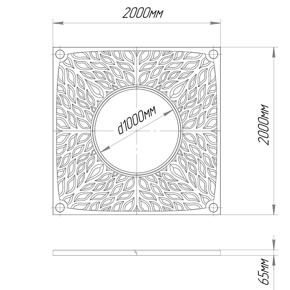 Приствольная решетка для дерева ZKING CRUST 2х2м Черная в Всеволожске фото