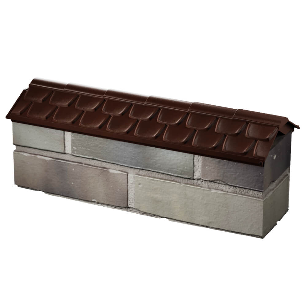 Парапет Zking Эльбрус Коричневый с посадкой на 0.5 кирпича (130мм) в Всеволожске фото