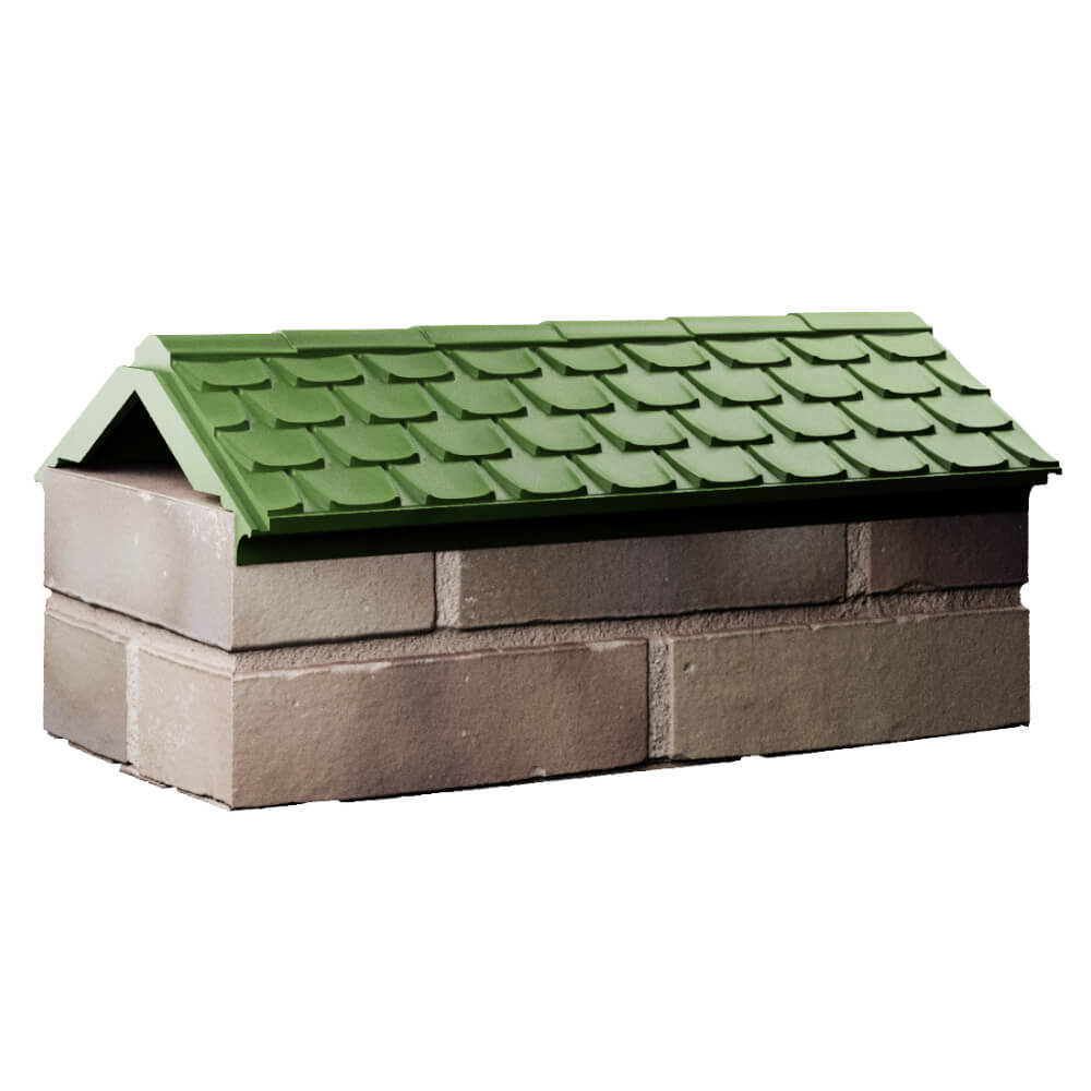 Парапет Zking Эльбрус Зеленый с посадкой на 1 кирпич (255мм) Всеволожск фото