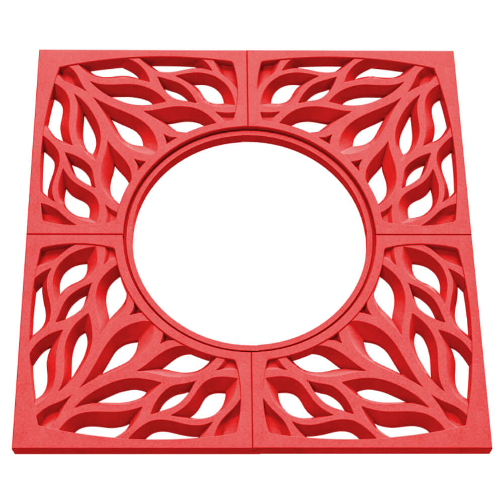 Приствольная решетка для дерева ZKING CRUST 1.2х1.2м Красная в Всеволожске фото