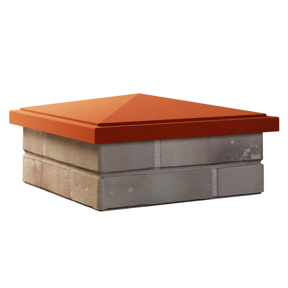 Колпак Zking БонаМоно Красный на столб 1.5х1.5 кирпича (385х385, 400х400мм) в Всеволожске фото