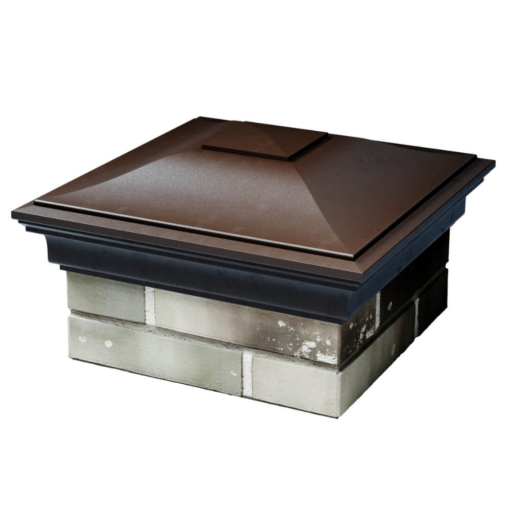 Колпак Zking Монблан Коричневый на столб 1.5х1.5 кирпича (385х385мм) в Всеволожске фото