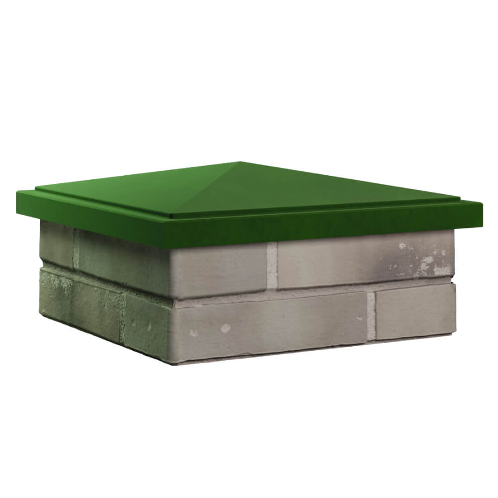 Колпак Zking БонаМоно Зеленый на столб 1.5х1.5 кирпича (385х385, 400х400мм) в Всеволожске фото