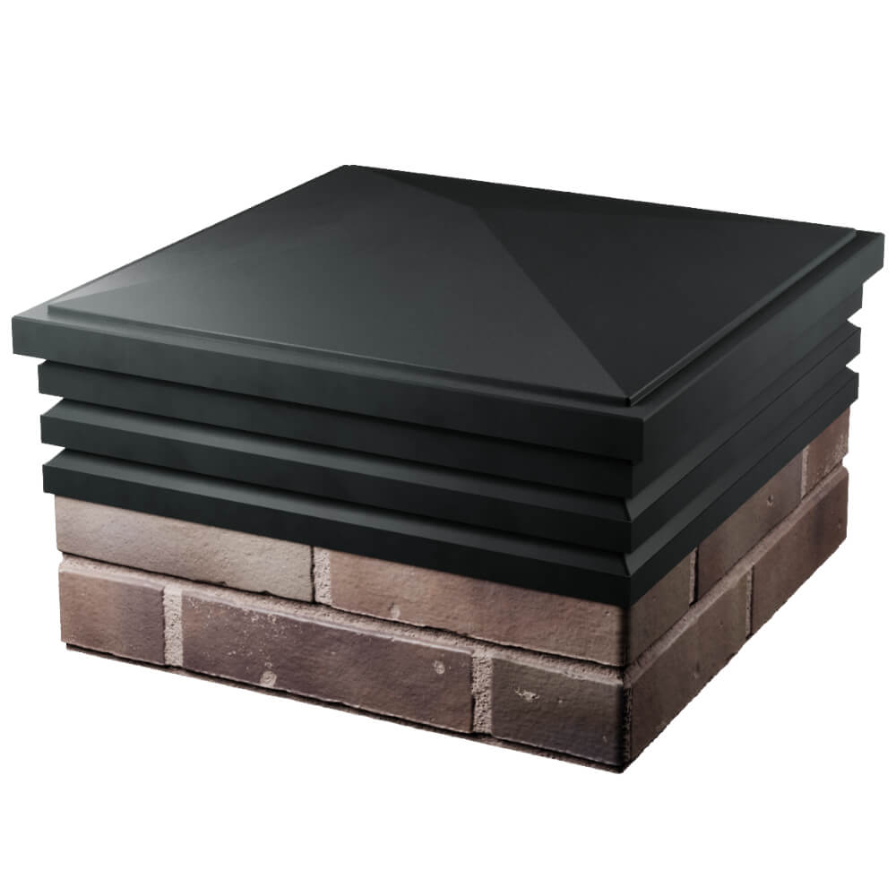 Колпак Zking Бона ХайТек Черный на столб 2х2 кирпича (513х513мм) в Всеволожске фото