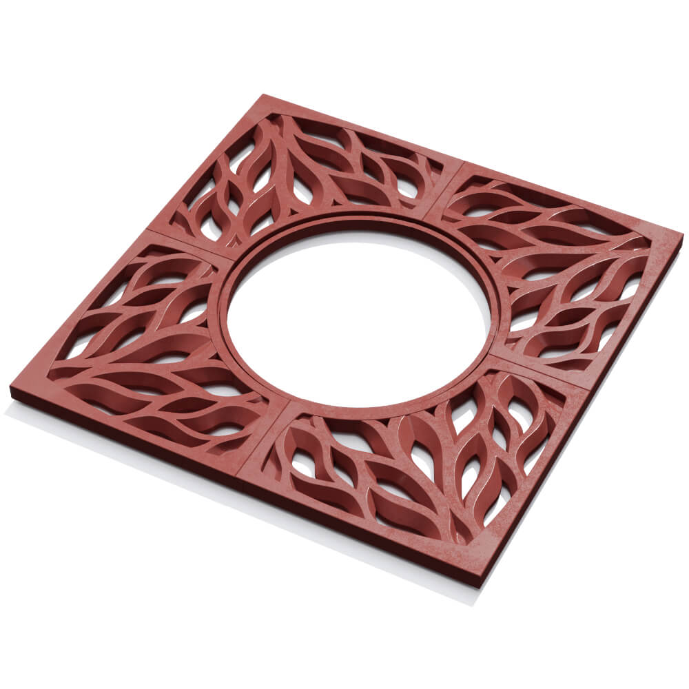 Приствольная решетка для дерева ZKING CRUST 1.2х1.2м Красная в Всеволожске фото