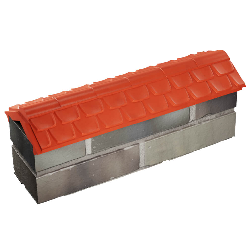 Парапет Zking Эльбрус Красный с посадкой на 0.5 кирпича (130мм) в Всеволожске фото