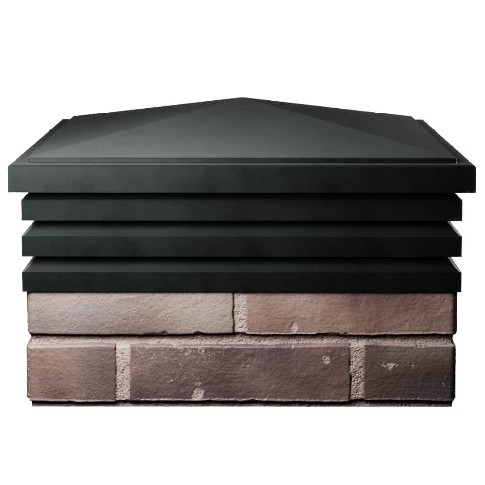 Колпак Zking Бона ХайТек Черный на столб 2х2 кирпича (513х513мм) Всеволожск фото