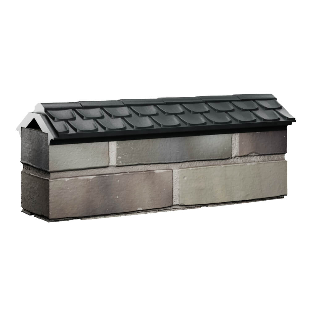 Парапет Zking Эльбрус Черный с посадкой на 0.5 кирпича (130мм) Всеволожск фото