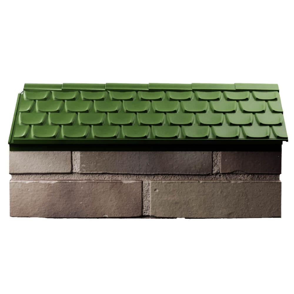Парапет Zking Эльбрус Зеленый с посадкой на 1 кирпич (255мм) в Всеволожске фото