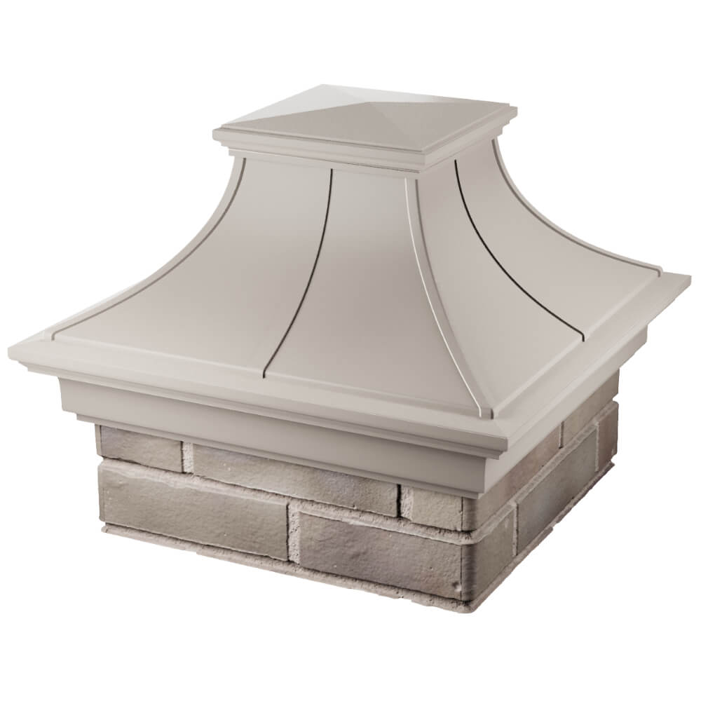 Колпак Zking Монблан Премиум Бежевый на столб 1.5х1.5 кирпича (385х385мм) в Всеволожске фото