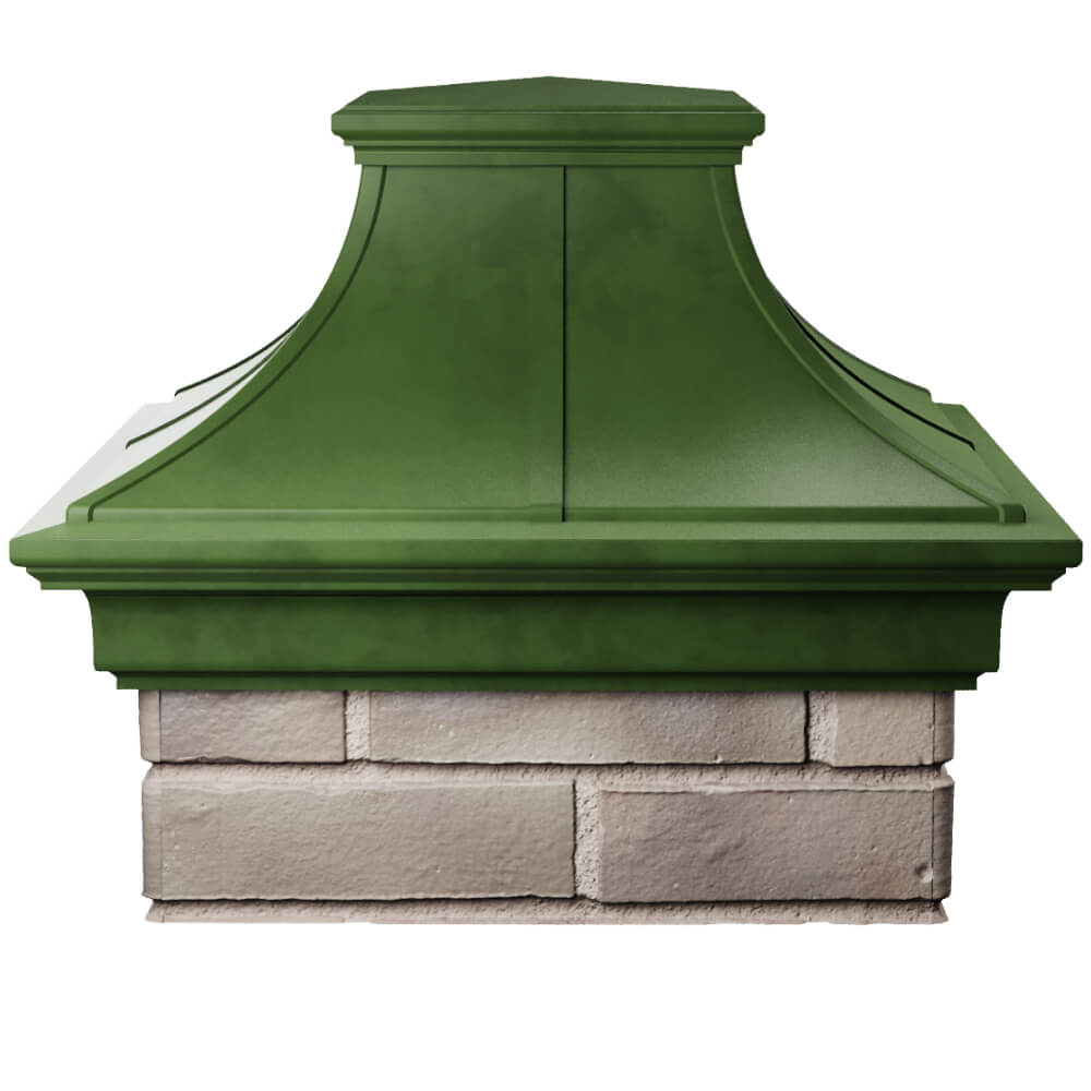Колпак Zking Монблан Премиум Зеленый на столб 1.5х1.5 кирпича (385х385мм) Всеволожск фото