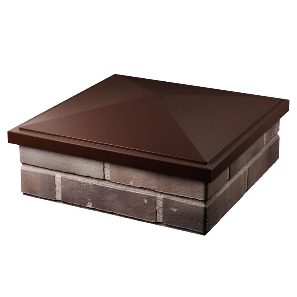 Колпак Zking БонаМоно Коричневый на столб 2х2 кирпича (515х515, 530х530мм) в Всеволожске фото