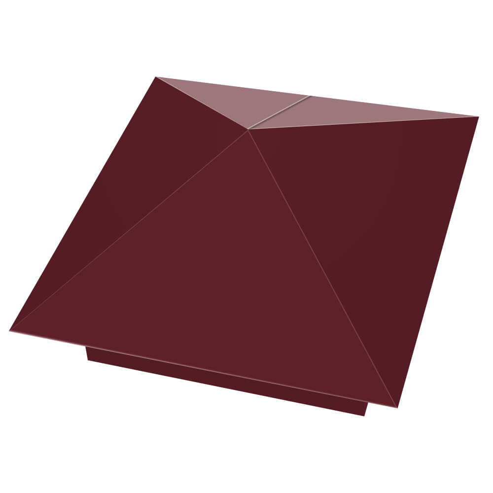 Колпак металлический 390х390мм RAL3005 Красное Вино заборный Всеволожск фото