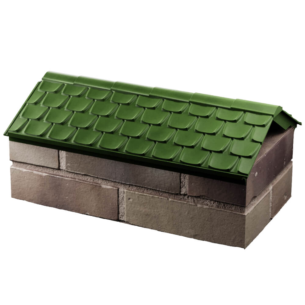 Парапет Zking Эльбрус Зеленый с посадкой на 1 кирпич (255мм) в Всеволожске фото