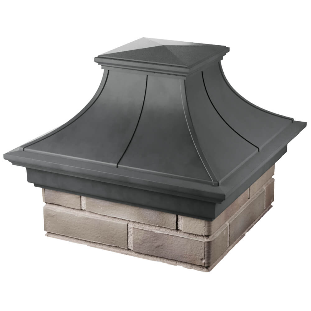Колпак Zking Монблан Премиум Серый на столб 1.5х1.5 кирпича (385х385мм) в Всеволожске фото
