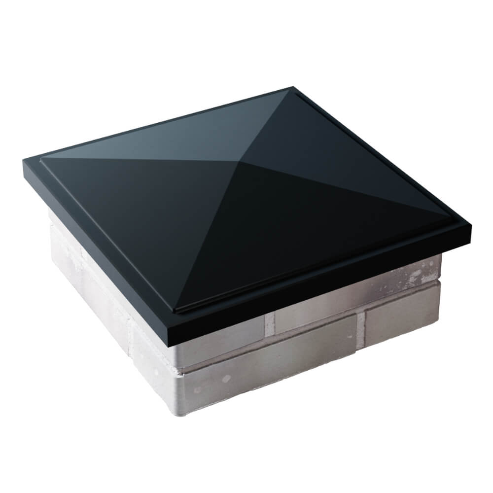 Колпак Zking БонаМоно Черный на столб 1.5х1.5 кирпича (385х385, 400х400мм) в Всеволожске фото