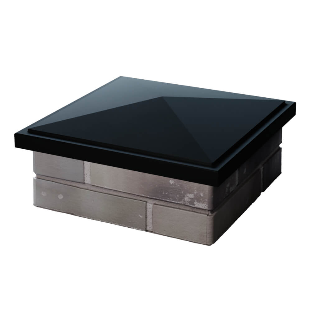 Колпак Zking БонаМоно Черный на столб 1.5х1.5 кирпича (385х385, 400х400мм) в Всеволожске фото