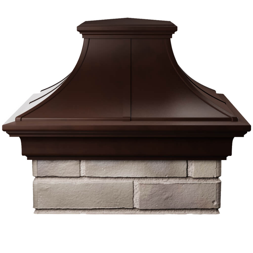 Колпак Zking Монблан Премиум Коричневый на столб 1.5х1.5 кирпича (385х385мм) Всеволожск фото
