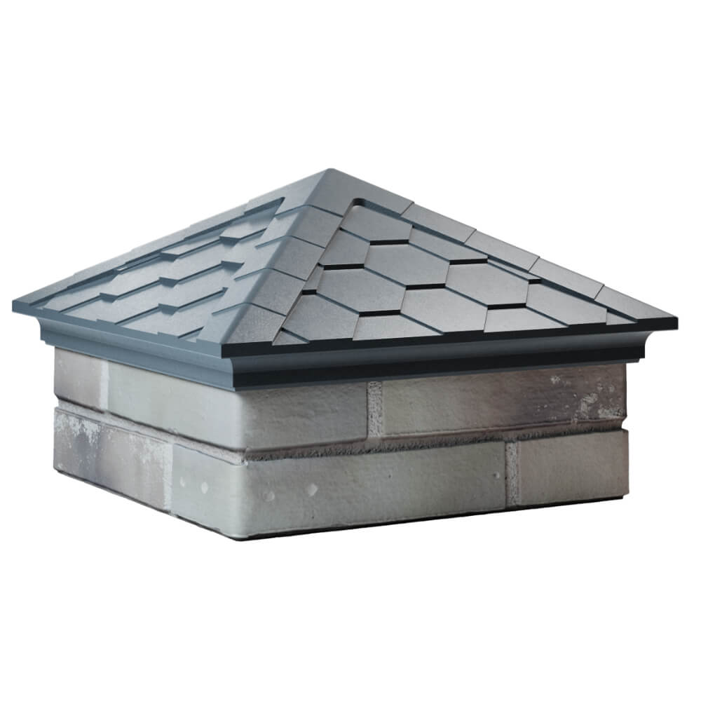 Колпак Zking Эверест Серый на столб 1.5х1.5 кирпича (390х390мм) в Всеволожске фото