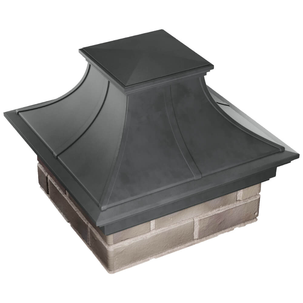 Колпак Zking Монблан Премиум Серый на столб 1.5х1.5 кирпича (385х385мм) в Всеволожске фото