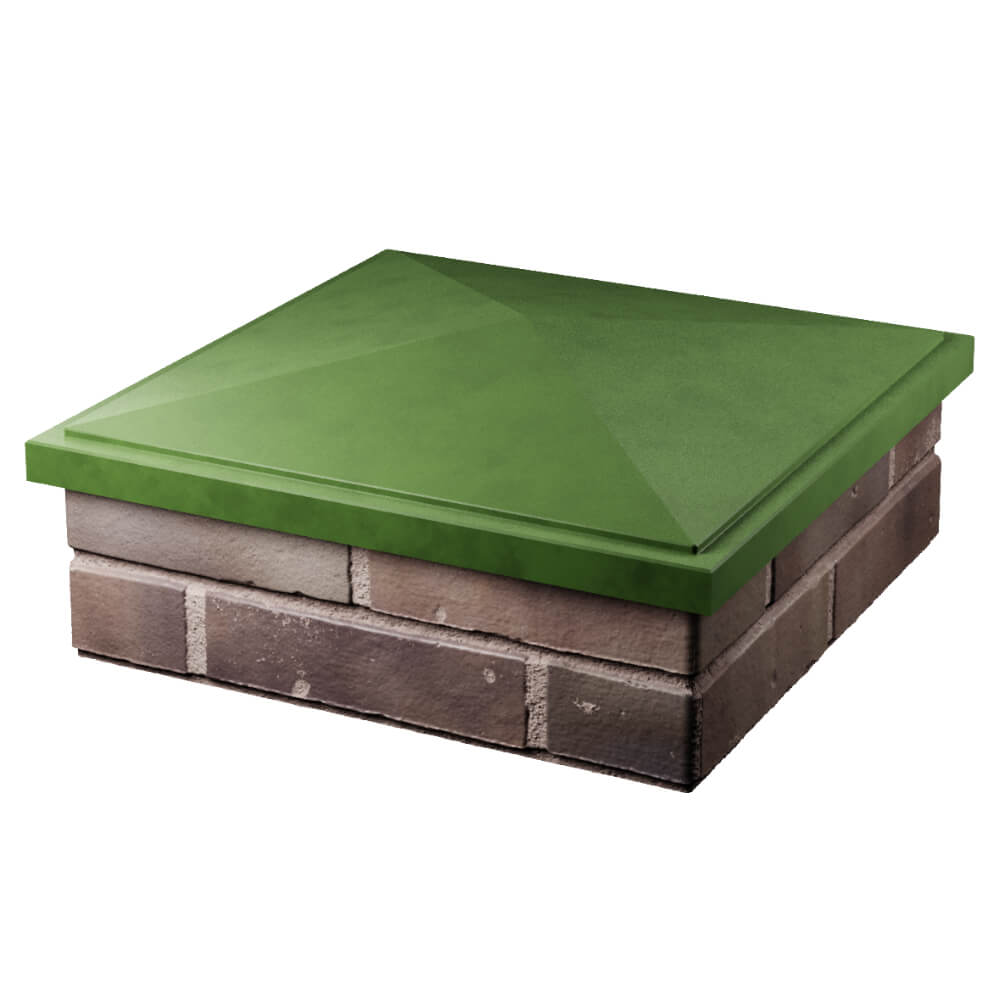 Колпак Zking БонаМоно Зеленый на столб 2х2 кирпича (515х515, 530х530мм) в Всеволожске фото