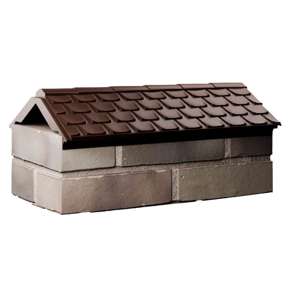 Парапет Zking Эльбрус Коричневый с посадкой на 1 кирпич (255мм) Всеволожск фото
