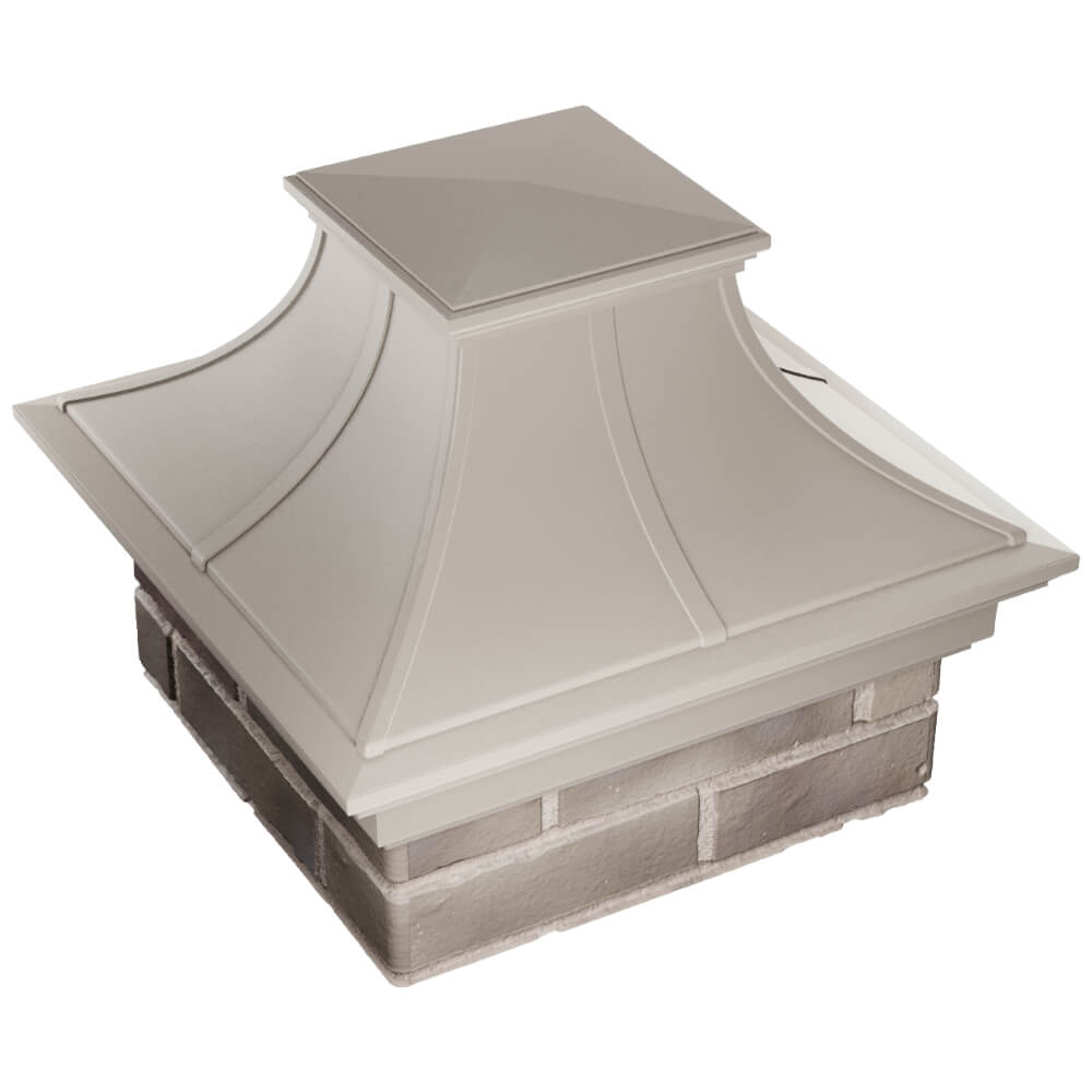 Колпак Zking Монблан Премиум Бежевый на столб 1.5х1.5 кирпича (385х385мм) в Всеволожске фото